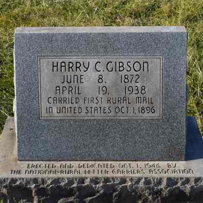 Harry C. Gibson grave marker in Edge Hill Cemetery