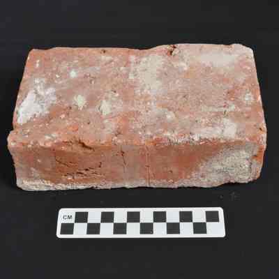 Red clay brick from Norfolk and Western Railroad Station at Charles Town