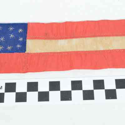 Miniature, handsewn Confederate flag called a Bible flag