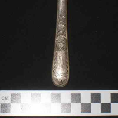 Sterling silver handled dinner knives engraved RMT