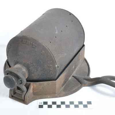 Two piece roaster for roasting coffee beans on a wood stove