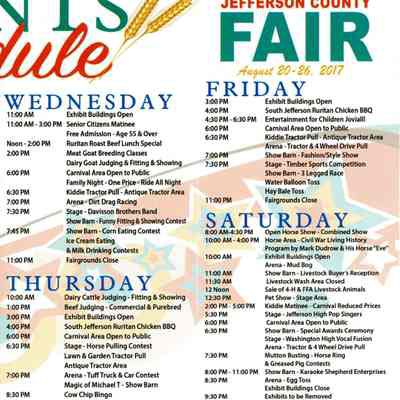 Event Schedule, page 2