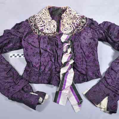 Lady's purple silk beaded jacket