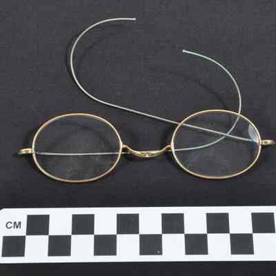 Gold rimmed eyeglasses