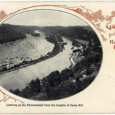 Looking up the Shenandoah from the heights of Camp Hill