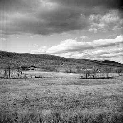 Lower end of valley