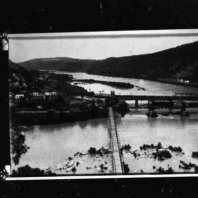 Harpers Ferry from the Virginia side of the Shenandoah River ca. 1904