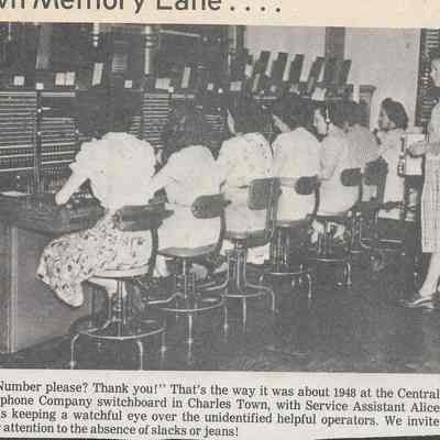 Central Telephone Company switchboard, Charles Town, 1948 (IMG3908023)