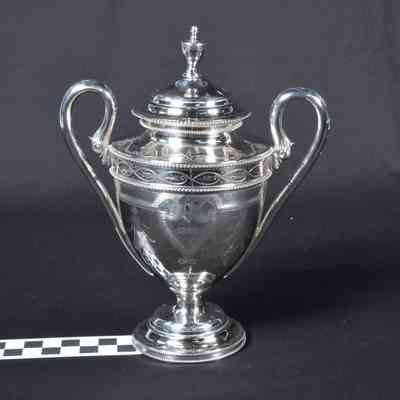 Sugar bowl shaped like vase