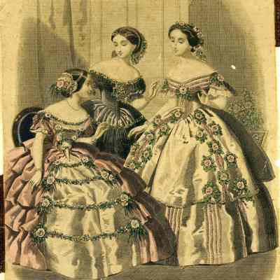 Three women in fancy dress