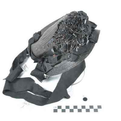 Small, black lady's straw hat