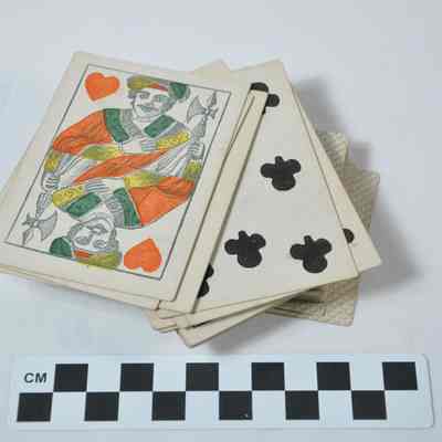 Deck of 49 playing cards, circa 1850