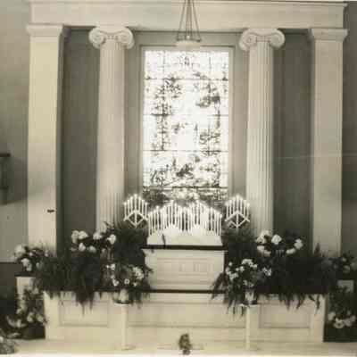 Presbyterian Church decorated for a wedding