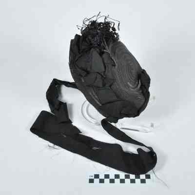 Small, black lady's straw hat