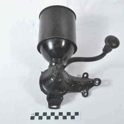 Tin and iron coffee or spice grinder