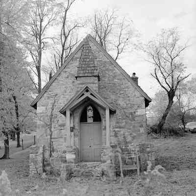Old stone church in Halltown, West Virginia