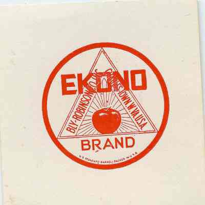 Bly-Robinson Ekono Brand  label - 2172-2