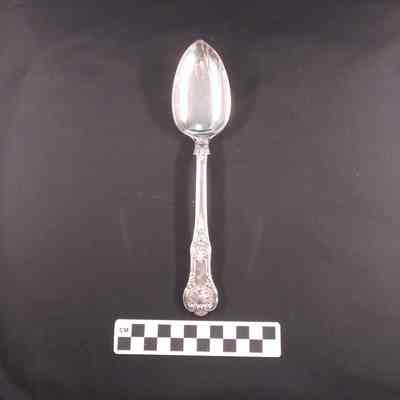 Silver serving spoon