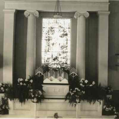 Presbyterian Church decorated for a wedding