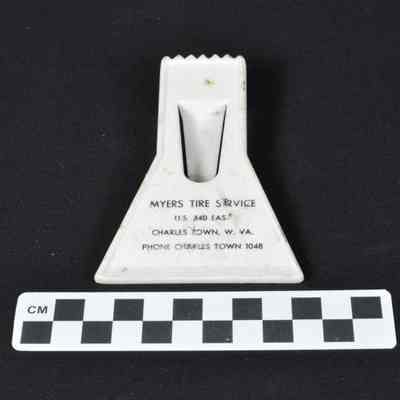 Ice scraper advertising Myers Tire Service