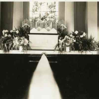 Presbyterian Church decorated for a wedding