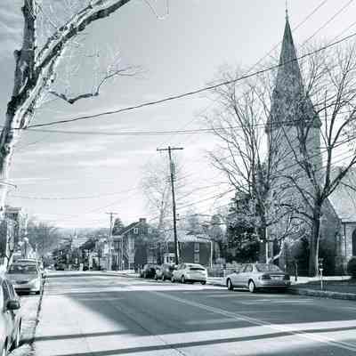 Trinity Episcopal Church and German Street looking east