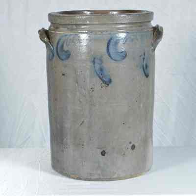 Large, four gallon, two handled stoneware jar