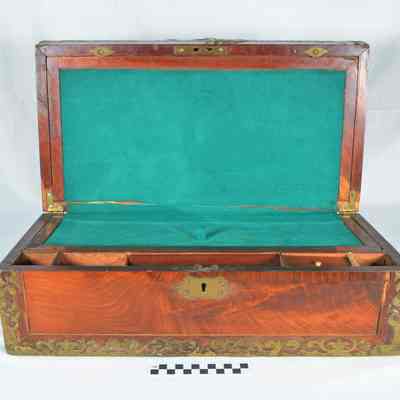 Portable wooden writing desk