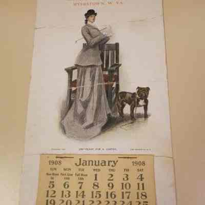Calendar advertising B. F. Langdon store