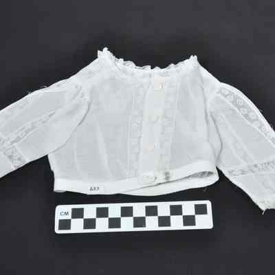 White cotton blouse made for a doll