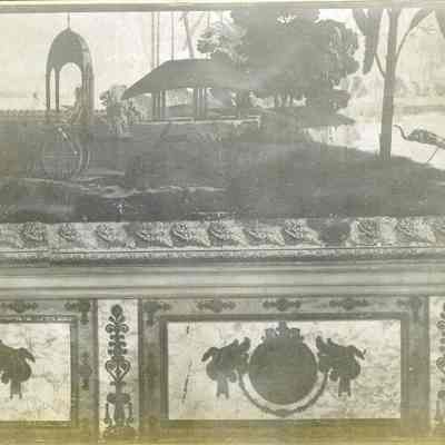 French wallpaper in the Timberlake house