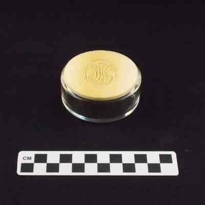 Cosmetics box with ivory lid