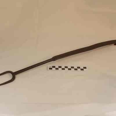 Hand forged iron cooking fork