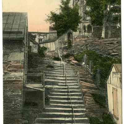 Catholic Church Steps and Solid Rock Steps. Harper's Ferry, W. VA.