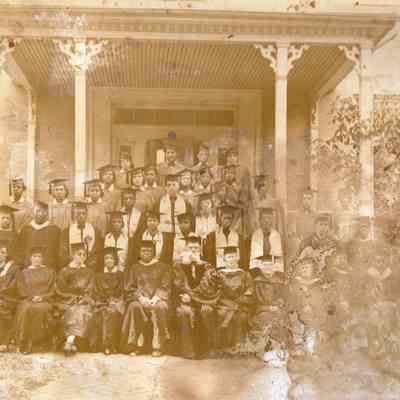 Storer College students with faculty members