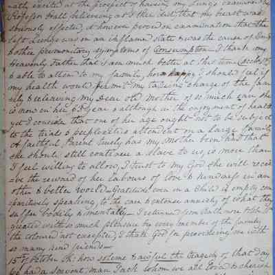 Ann Amelia Stepenson Beckham's diary (ARC270-3i)