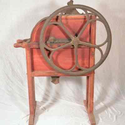 Wood and iron corn sheller