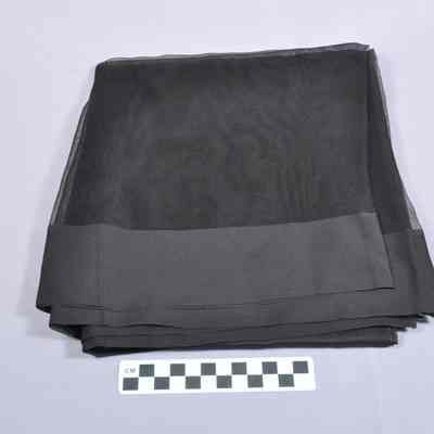 Black silk mourning veil