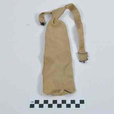 World War II pre-tied khaki colored uniform tie