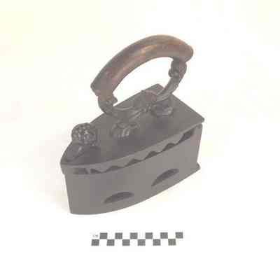 Two piece charcoal iron painted black