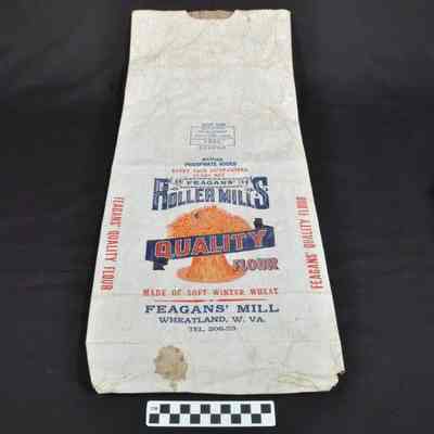 Paper flour bag from Feagans' Mill