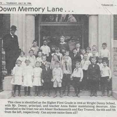 Wright Denny School's Higher First Grade class, 1916 (IMG3908036)