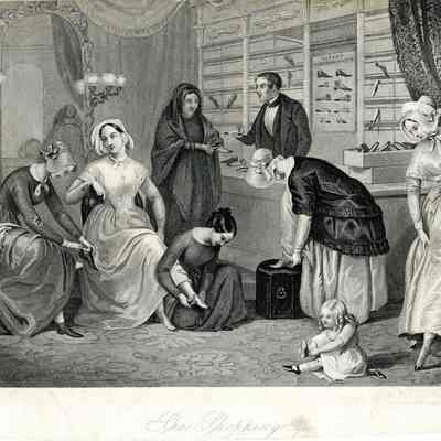 Women shoe shopping