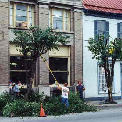 Storefronts on Washington Street