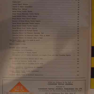 1976 Textile Manual / Edited and produced by the staff of Canadian Textile Journal.