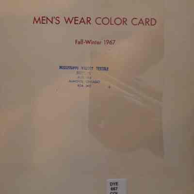 Men's wear color card : Fall-winter 1967.