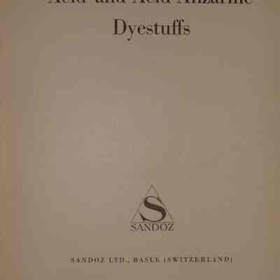 Acid and acid alizarine dyestuffs.