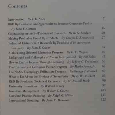 Utilizing R & D by-products / edited by Jerome W. Blood.