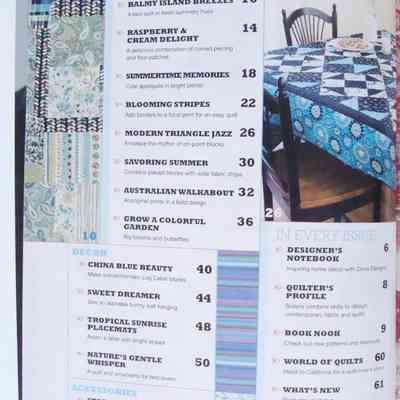 Quick Quilts New Tips, Techniques and Shortcuts Issue 102 Index