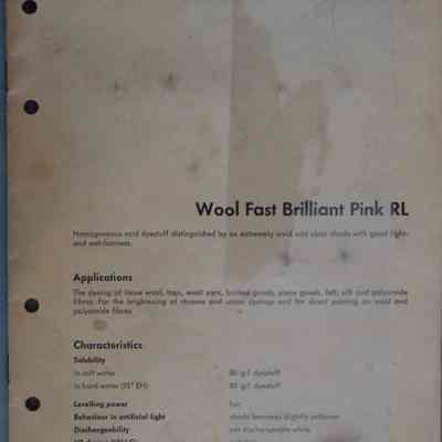 Wool fast brilliant pink rl.